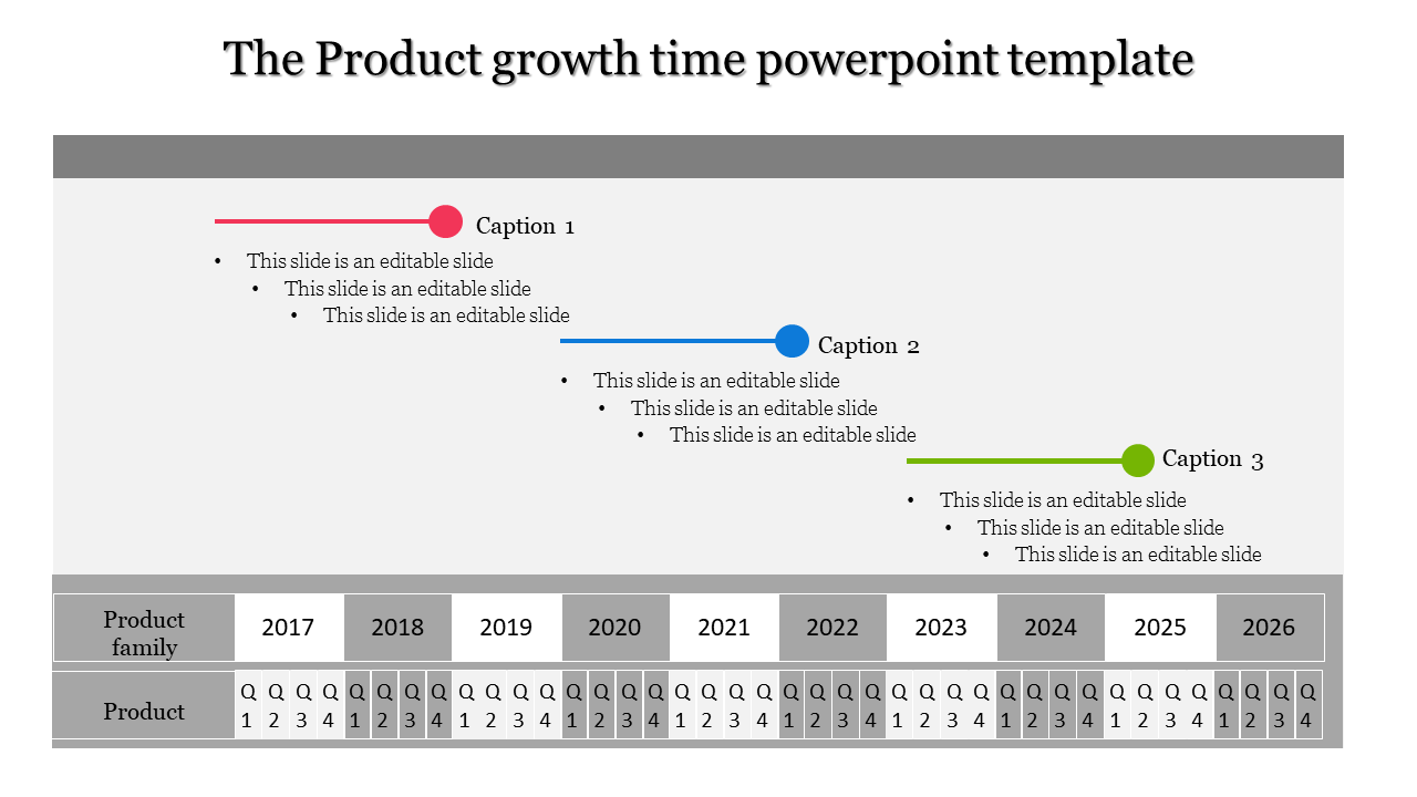 time powerpoint template-The Product growth time powerpoint template